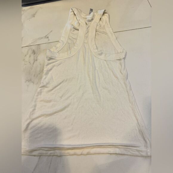 Fabletics white tee shirt #9 - Picture 3 of 5